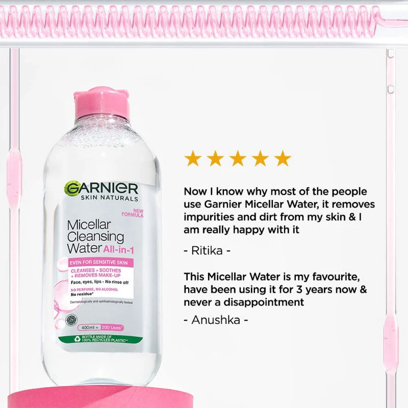 Garnier Micellar Cleansing Water For Sensitive Skin, 400 ml-5.webp